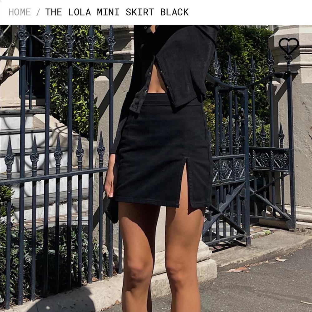 The Lola Mini Black Skirt Princess Polly